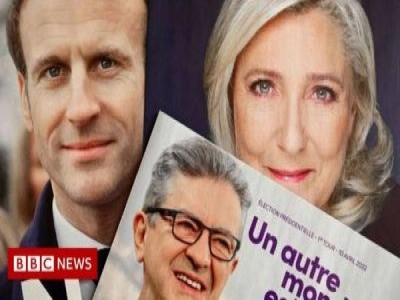 MACRON FACES TOUGH BATTLE AS FRANCE VOTES TODAY