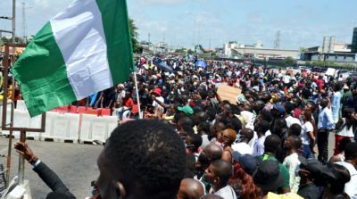 Protest at Lekki Toll Gate