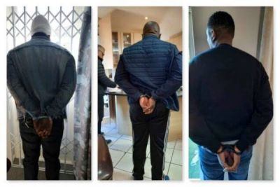 8 NIGERIAN MEN CAUGHT IN SOUTH AFRICA FOR DEFRAUDING 100 WOMEN IN US