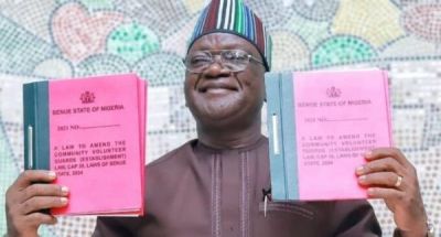 ORTOM SIGNS LAW EMPOWERING LOCAL GUARDS TO CARRY ARMS