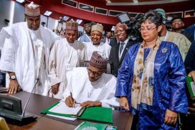 BUHARI SIGNS AFRICA FREE TRADE AGREEMENT, SAYS &#039;FREE TRADE MUST BE FAIR TRADE&#039;