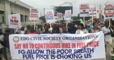 ‘KILL CORRUPTION, NOT NIGERIANS’, CIVIL SOCIETIES IN EDO PROTEST COST OF LIVING