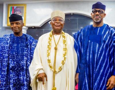 Vice President, Yemi Osinbajo, Alake Oba Adedotun Aremu Gbadebo, Governor Dapo Abiodun